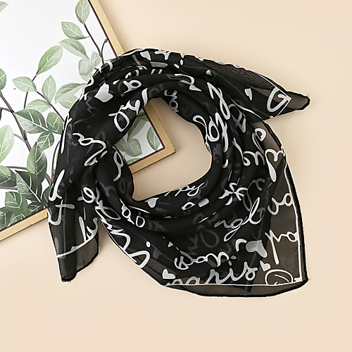 Women's Square Scarf Holiday Two-Tone Scarf Color Block / Black and White / Polyester
Women's Square Scarf Holiday Two-Tone Scarf Color Block / Black and White / Polyester