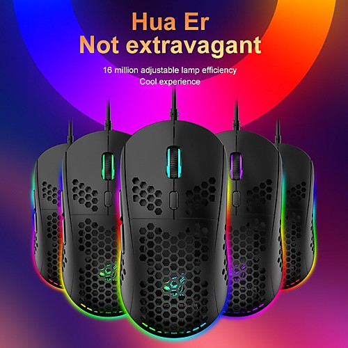 USB Wired RGB Lighting 6 Key 6400DPI Lightweight Hole Mice Suitable For Gaming PC Desktop Notebook Computer Laptop Mouse Gamer
USB Wired RGB Lighting 6 Key 6400DPI Lightweight Hole Mice Suitable For Gaming PC Desktop Notebook Computer Laptop Mouse Gamer