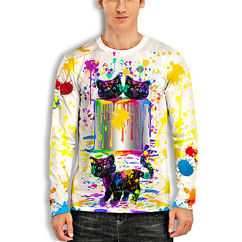 Men's Unisex Tee T shirt Shirt 3D Print Cat Graphic Prints Print Long Sleeve Daily Tops Casual Designer Big and Tall Yellow
Men's Unisex Tee T shirt Shirt 3D Print Cat Graphic Prints Print Long Sleeve Daily Tops Casual Designer Big and Tall Yellow