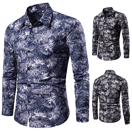 Men's Shirt Floral Graphic Long Sleeve Casual Tops Soft Breathable Slim Fit Blue Black
Men's Shirt Floral Graphic Long Sleeve Casual Tops Soft Breathable Slim Fit Blue Black
