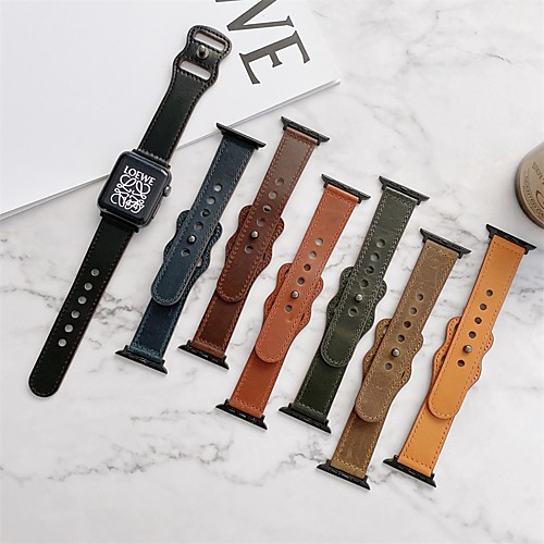 Smart Watch Band for Apple iWatch 1 pcs Sport Band Genuine Leather Replacement Wrist Strap for Apple Watch Series SE / 6/5/4/3/2/1
Smart Watch Band for Apple iWatch 1 pcs Sport Band Genuine Leather Replacement Wrist Strap for Apple Watch Series SE / 6/5/4/3/2/1
