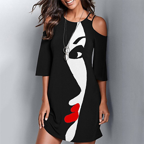 Women's A Line Dress Short Mini Dress Black Half-Sleeve Print Summer Casual 2021 S M L XL XXL XXXL
Women's A Line Dress Short Mini Dress Black Half-Sleeve Print Summer Casual 2021 S M L XL XXL XXXL