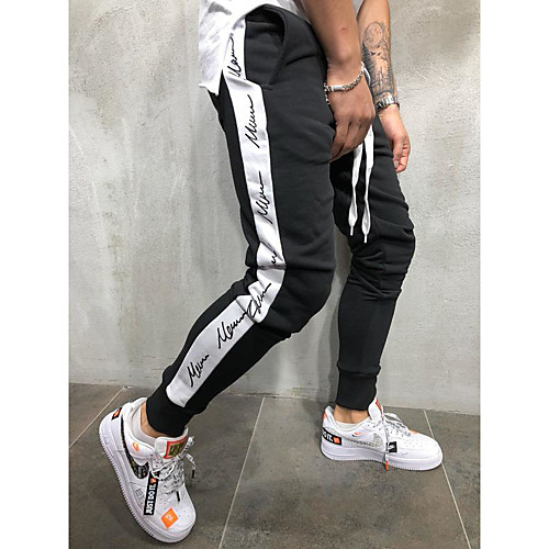 Men's Athleisure Sports Outdoor Sports Casual Sports Pants Sweatpants Pants Letter Full Length Patchwork Print Black / White Blue Black
Men's Athleisure Sports Outdoor Sports Casual Sports Pants Sweatpants Pants Letter Full Length Patchwork Print Black / White Blue Black