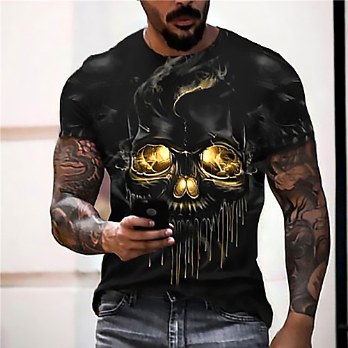 Men's Unisex Tee T shirt Shirt 3D Print Graphic Prints Skull Print Short Sleeve Daily Tops Casual Designer Big and Tall Black
Men's Unisex Tee T shirt Shirt 3D Print Graphic Prints Skull Print Short Sleeve Daily Tops Casual Designer Big and Tall Black