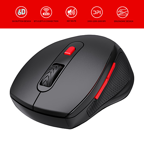 LITBest T67 Wireless Bluetooth Gaming Mouse / Ergonomic Mouse Multi-colors Backlit 1600 dpi 3 Adjustable DPI Levels 7 pcs Keys
LITBest T67 Wireless Bluetooth Gaming Mouse / Ergonomic Mouse Multi-colors Backlit 1600 dpi 3 Adjustable DPI Levels 7 pcs Keys
