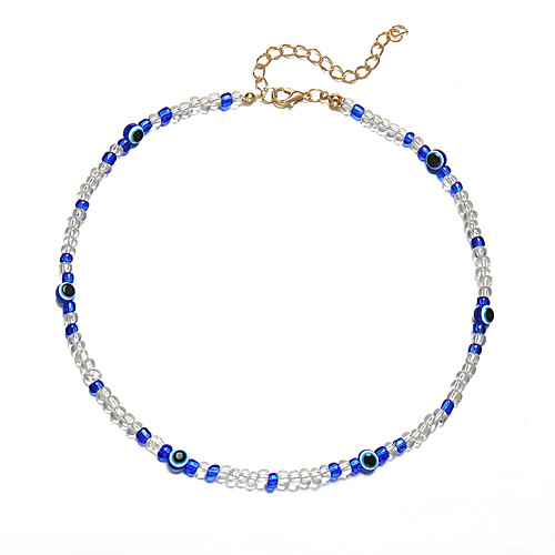 Women's Girls' Choker Necklace Beaded Necklace Beads Eyes Fashion Holiday European Sweet Imitation Pearl Blue 36-45 cm Necklace Jewelry 1pc For Party Evening Street Birthday Party Beach Festival
Women's Girls' Choker Necklace Beaded Necklace Beads Eyes Fashion Holiday European Sweet Imitation Pearl Blue 36-45 cm Necklace Jewelry 1pc For Party Evening Street Birthday Party Beach Festival
