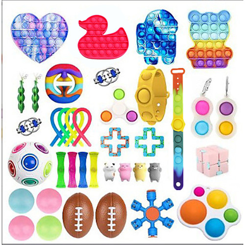 40PCS Push Bubble Sensory Fidget Toy Autism Special Needs Stress Reliever Silicone Stress Reliever Toy Rainbow Color
40PCS Push Bubble Sensory Fidget Toy Autism Special Needs Stress Reliever Silicone Stress Reliever Toy Rainbow Color
