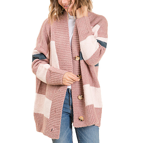 Women's Elegant Vintage Knitted Plaid / Check Cardigan Sweater Long Sleeve Sweater Cardigans V Neck Fall Winter Blushing Pink khaki / Holiday / Loose
Women's Elegant Vintage Knitted Plaid / Check Cardigan Sweater Long Sleeve Sweater Cardigans V Neck Fall Winter Blushing Pink khaki / Holiday / Loose