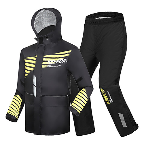 Men's Rain Suit Rain Jacket Pants Hoodie Jacket Outdoor Reflective Waterproof Breathable Stain Resistant Clothing Suit Fishing Camping & Hiking Running Black
Men's Rain Suit Rain Jacket Pants Hoodie Jacket Outdoor Reflective Waterproof Breathable Stain Resistant Clothing Suit Fishing Camping & Hiking Running Black
