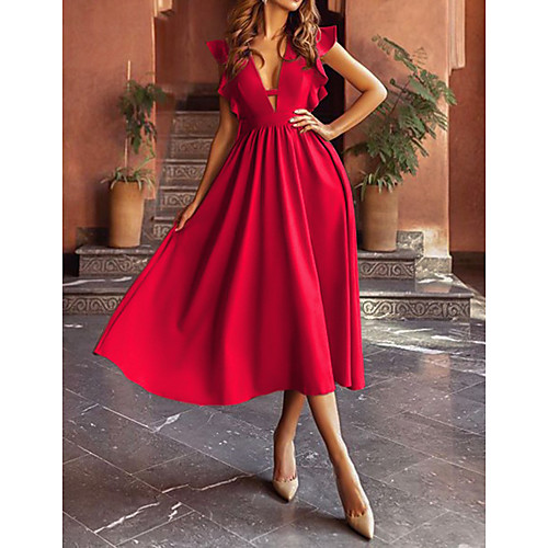 Women's A Line Dress Midi Dress White Black Red Sleeveless Solid Color Modern Style Summer V Neck Sexy Party Holiday 2021 S M L XL 2XL
Women's A Line Dress Midi Dress White Black Red Sleeveless Solid Color Modern Style Summer V Neck Sexy Party Holiday 2021 S M L XL 2XL