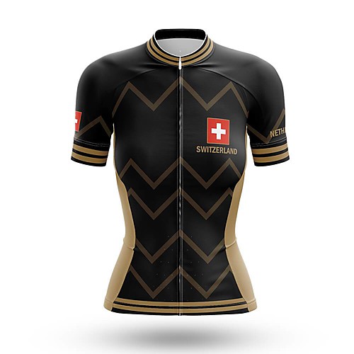 21Grams Women's Short Sleeve Cycling Jersey Summer Spandex Black Switzerland Bike Top Mountain Bike MTB Road Bike Cycling Quick Dry Moisture Wicking Sports Clothing Apparel / Stretchy / Athleisure
21Grams Women's Short Sleeve Cycling Jersey Summer Spandex Black Switzerland Bike Top Mountain Bike MTB Road Bike Cycling Quick Dry Moisture Wicking Sports Clothing Apparel / Stretchy / Athleisure