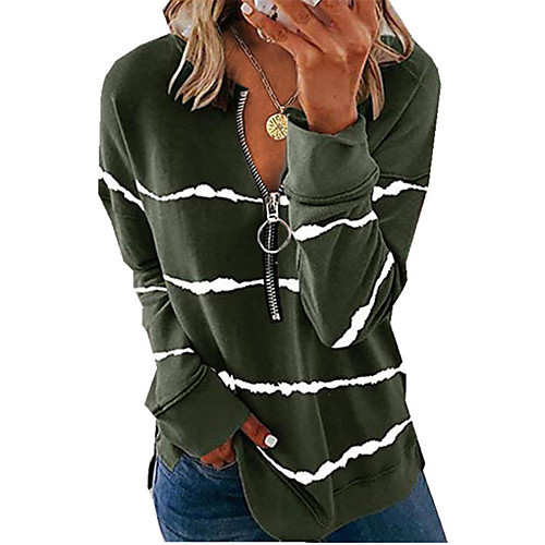 Women's Plus Size Tops Blouse Pullover Sweatshirt Striped Zipper Cotton Long Sleeve V Neck Streetwear Fall Blushing Pink Wine Gray Big Size L XL XXL 3XL 4XL
Women's Plus Size Tops Blouse Pullover Sweatshirt Striped Zipper Cotton Long Sleeve V Neck Streetwear Fall Blushing Pink Wine Gray Big Size L XL XXL 3XL 4XL