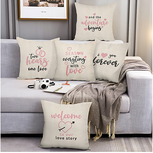 Letters Double Side Cushion Cover 5PC Soft Decorative Square Throw Pillow Cover Cushion Case Pillowcase for Bedroom Livingroom Superior Quality Machine Washable Outdoor Cushion for Sofa Couch Bed Chair
Letters Double Side Cushion Cover 5PC Soft Decorative Square Throw Pillow Cover Cushion Case Pillowcase for Bedroom Livingroom Superior Quality Machine Washable Outdoor Cushion for Sofa Couch Bed Chair