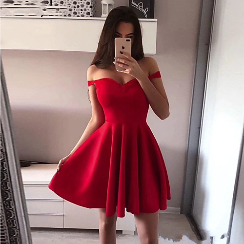 A-Line Minimalist Sexy Engagement Cocktail Party Dress Off Shoulder Sleeveless Knee Length Satin with Pleats 2021
A-Line Minimalist Sexy Engagement Cocktail Party Dress Off Shoulder Sleeveless Knee Length Satin with Pleats 2021