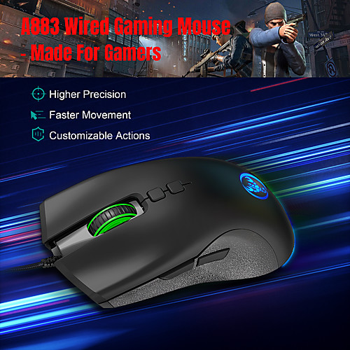 A883 Wired USB Gaming Mouse / Office Mouse Led Breathing Light Keys 7 Programmable Keys
A883 Wired USB Gaming Mouse / Office Mouse Led Breathing Light Keys 7 Programmable Keys