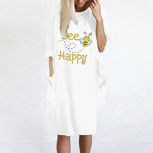 Women's T Shirt Dress Tee Dress Knee Length Dress Blue Yellow Fuchsia Gray Green White Black Long Sleeve Print Letter Spring Summer Round Neck Casual Oversized 2021 S M L XL XXL 3XL 4XL 5XL
Women's T Shirt Dress Tee Dress Knee Length Dress Blue Yellow Fuchsia Gray Green White Black Long Sleeve Print Letter Spring Summer Round Neck Casual Oversized 2021 S M L XL XXL 3XL 4XL 5XL