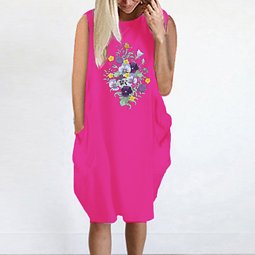 Women's T Shirt Dress Tee Dress Knee Length Dress Blue Yellow Fuchsia Gray Green White Black Sleeveless Floral Summer Round Neck Casual Oversized 2021 S M L XL XXL 3XL 4XL 5XL
Women's T Shirt Dress Tee Dress Knee Length Dress Blue Yellow Fuchsia Gray Green White Black Sleeveless Floral Summer Round Neck Casual Oversized 2021 S M L XL XXL 3XL 4XL 5XL