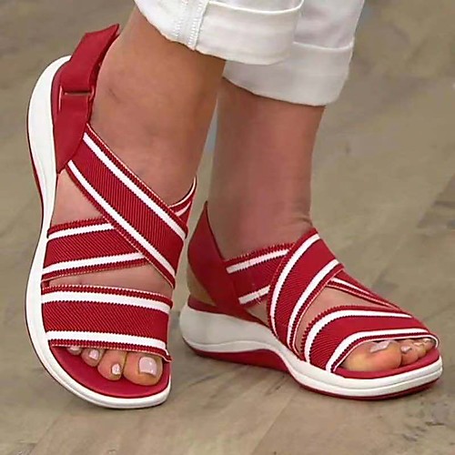 Women's Sandals Flat Heel Round Toe Rubber PU Color Block Red Black Dark Blue
Women's Sandals Flat Heel Round Toe Rubber PU Color Block Red Black Dark Blue