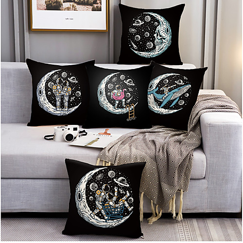 Astronaut Double Side Cushion Cover 5PC Soft Decorative Square Throw Pillow Cover Cushion Case Pillowcase for Bedroom Livingroom Superior Quality Machine Washable Outdoor Cushion for Sofa Couch Bed Chair
Astronaut Double Side Cushion Cover 5PC Soft Decorative Square Throw Pillow Cover Cushion Case Pillowcase for Bedroom Livingroom Superior Quality Machine Washable Outdoor Cushion for Sofa Couch Bed Chair