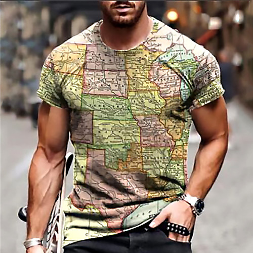 Men's Unisex Tee T shirt Shirt 3D Print Map Graphic Prints Print Short Sleeve Daily Tops Casual Designer Big and Tall Yellow
Men's Unisex Tee T shirt Shirt 3D Print Map Graphic Prints Print Short Sleeve Daily Tops Casual Designer Big and Tall Yellow