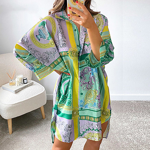 Women's T Shirt Dress Tee Dress Short Mini Dress Blue Green Long Sleeve Print Summer Casual 2021 S M L XL
Women's T Shirt Dress Tee Dress Short Mini Dress Blue Green Long Sleeve Print Summer Casual 2021 S M L XL