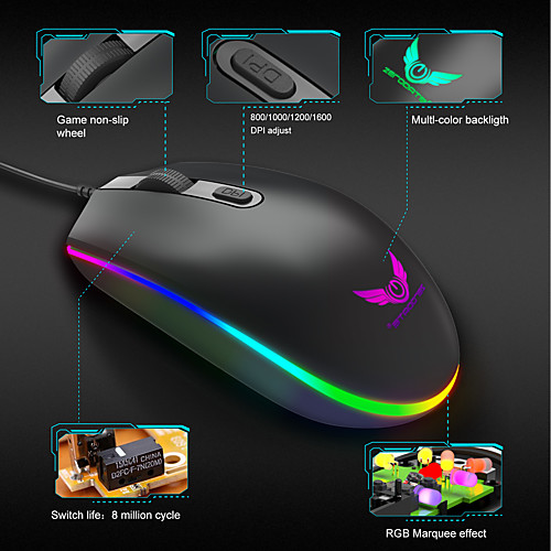 LITBest S900 Wired USB Gaming Mouse / Ergonomic Mouse 1600 dpi 3 Adjustable DPI Levels 4 pcs Keys
LITBest S900 Wired USB Gaming Mouse / Ergonomic Mouse 1600 dpi 3 Adjustable DPI Levels 4 pcs Keys
