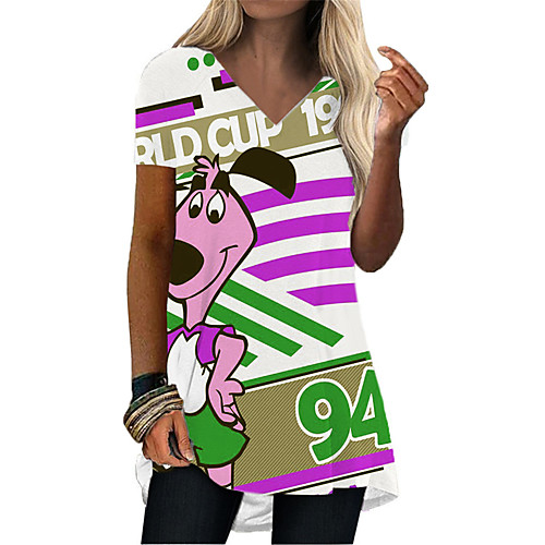 Women's T Shirt Dress Tee Dress Short Mini Dress Purple Rainbow Short Sleeve Floral Letter Print Summer V Neck Casual 2021 S M L XL XXL 3XL
Women's T Shirt Dress Tee Dress Short Mini Dress Purple Rainbow Short Sleeve Floral Letter Print Summer V Neck Casual 2021 S M L XL XXL 3XL