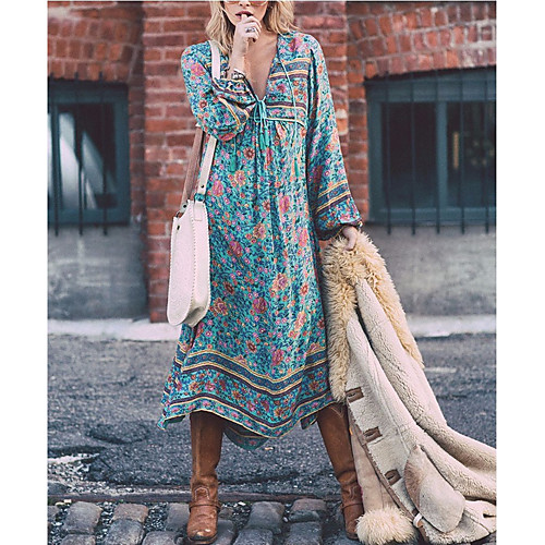 Women's A Line Dress Short Mini Dress Blue Long Sleeve Multi Color Flower Lace up Plus High Low Spring Summer V Neck Bohemian Style 2021 S M L XL XXL XXXL 4XL 5XL
Women's A Line Dress Short Mini Dress Blue Long Sleeve Multi Color Flower Lace up Plus High Low Spring Summer V Neck Bohemian Style 2021 S M L XL XXL XXXL 4XL 5XL