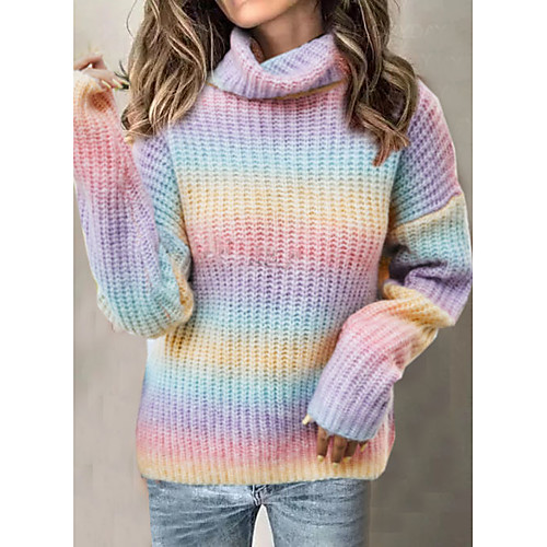 Women's Casual Mixed Color Multi Color Pullover Sweater Co-ords Long Sleeve Sweater Cardigans High Neck Fall Winter Blushing Pink
Women's Casual Mixed Color Multi Color Pullover Sweater Co-ords Long Sleeve Sweater Cardigans High Neck Fall Winter Blushing Pink