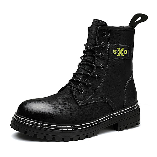 Men's Boots Combat Boots Cowboy Western Boots Casual Daily Leather Non-slipping Wear Proof Booties / Ankle Boots Black Fall Winter
Men's Boots Combat Boots Cowboy Western Boots Casual Daily Leather Non-slipping Wear Proof Booties / Ankle Boots Black Fall Winter