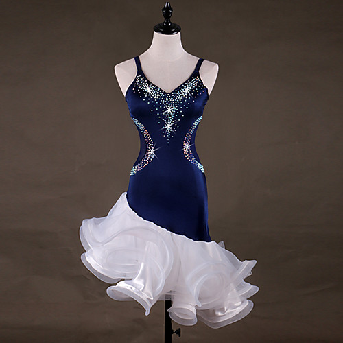 Latin Dance Dress Rhinestone Women's Training Performance Sleeveless Natural Chinlon Organza Tulle
Latin Dance Dress Rhinestone Women's Training Performance Sleeveless Natural Chinlon Organza Tulle