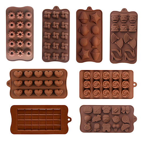 8-Piece Set Chocolate Mold Silicone Multi-shape 3D Chocolate Mold Candy Mold Practical Baking Tool Cake Decoration Tool DIY Baking
8-Piece Set Chocolate Mold Silicone Multi-shape 3D Chocolate Mold Candy Mold Practical Baking Tool Cake Decoration Tool DIY Baking
