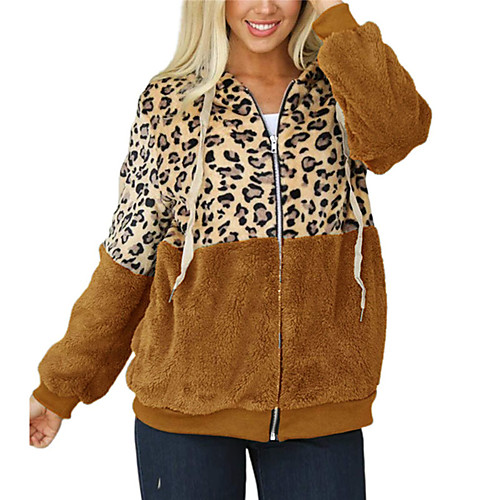 Women's Coat Daily Fall Winter Regular Coat Regular Fit Casual Jacket Long Sleeve Leopard Quilted Wine Army Green / Patchwork
Women's Coat Daily Fall Winter Regular Coat Regular Fit Casual Jacket Long Sleeve Leopard Quilted Wine Army Green / Patchwork