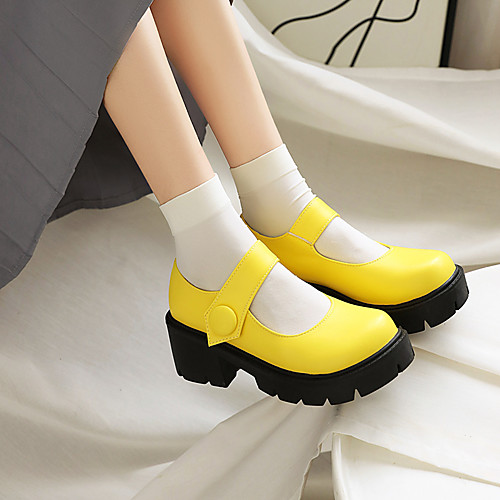 Women's Lolita Shoes Chunky Heel Round Toe Party Daily PU Buckle Solid Colored Yellow Black Beige
Women's Lolita Shoes Chunky Heel Round Toe Party Daily PU Buckle Solid Colored Yellow Black Beige
