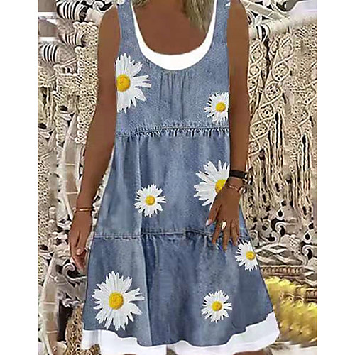 Women's A Line Dress Knee Length Dress Gray Sleeveless Floral Print Spring Summer Casual 2021 S M L XL XXL 3XL
Women's A Line Dress Knee Length Dress Gray Sleeveless Floral Print Spring Summer Casual 2021 S M L XL XXL 3XL