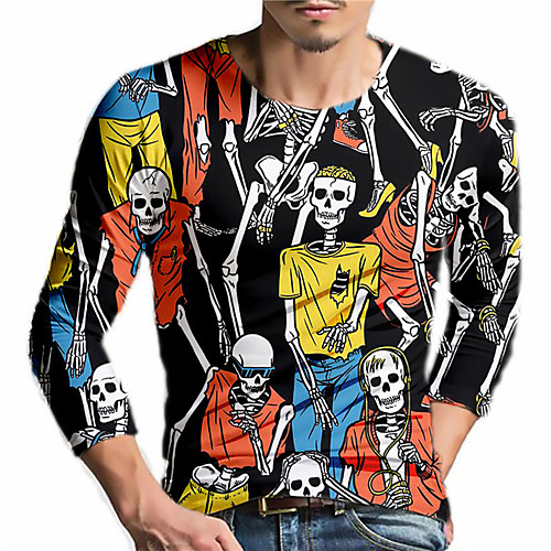 Men's Unisex Tee T shirt Shirt 3D Print Graphic Prints Skull Print Long Sleeve Daily Tops Casual Designer Big and Tall Black
Men's Unisex Tee T shirt Shirt 3D Print Graphic Prints Skull Print Long Sleeve Daily Tops Casual Designer Big and Tall Black
