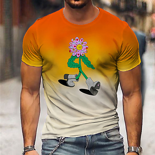 Men's Unisex Tee T shirt Shirt 3D Print Floral Graphic Prints Print Short Sleeve Daily Tops Casual Designer Big and Tall Orange
Men's Unisex Tee T shirt Shirt 3D Print Floral Graphic Prints Print Short Sleeve Daily Tops Casual Designer Big and Tall Orange