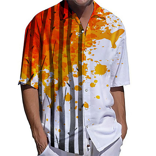 Men's Shirt 3D Print Gradient Plus Size 3D Print Button-Down Short Sleeve Casual Tops Casual Fashion Breathable Comfortable Orange / Sports
Men's Shirt 3D Print Gradient Plus Size 3D Print Button-Down Short Sleeve Casual Tops Casual Fashion Breathable Comfortable Orange / Sports