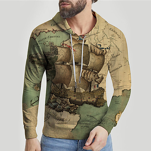 Men's Unisex Hoodie Map Graphic Prints Boat Print Daily Sports 3D Print 3D Print Casual Hoodies Sweatshirts Brown
Men's Unisex Hoodie Map Graphic Prints Boat Print Daily Sports 3D Print 3D Print Casual Hoodies Sweatshirts Brown
