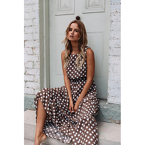 Women's Swing Dress Midi Dress Brown Long Sleeve Polka Dot Ruffle Print Fall Spring Round Neck Hot Casual Boho Loose 2021 S M L XL
Women's Swing Dress Midi Dress Brown Long Sleeve Polka Dot Ruffle Print Fall Spring Round Neck Hot Casual Boho Loose 2021 S M L XL