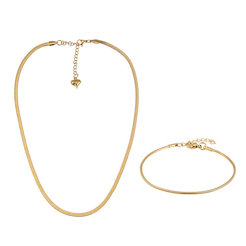 lureme Women Dainty Choker Chain Necklace 14K Gold Chain Necklace Bracelet Set
lureme Women Dainty Choker Chain Necklace 14K Gold Chain Necklace Bracelet Set