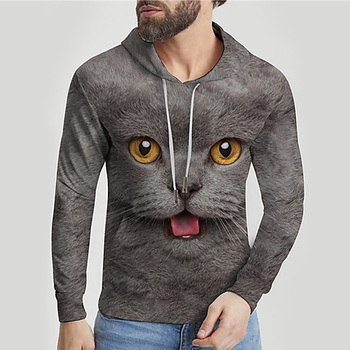 Men's Unisex Hoodie Cat Graphic Prints Print Daily Sports 3D Print 3D Print Casual Hoodies Sweatshirts Gray
Men's Unisex Hoodie Cat Graphic Prints Print Daily Sports 3D Print 3D Print Casual Hoodies Sweatshirts Gray