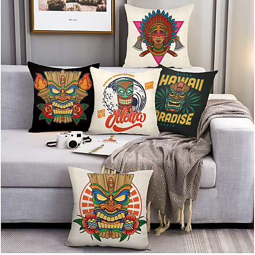 African Tiki Double Side Cushion Cover 5PC Soft Decorative Square Throw Pillow Cover Cushion Case Pillowcase for Bedroom Livingroom Superior Quality Machine Washable Outdoor Cushion for Sofa Couch Bed Chair
African Tiki Double Side Cushion Cover 5PC Soft Decorative Square Throw Pillow Cover Cushion Case Pillowcase for Bedroom Livingroom Superior Quality Machine Washable Outdoor Cushion for Sofa Couch Bed Chair