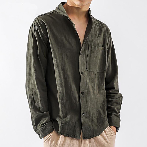 Men's Shirt Solid Color Button-Down Long Sleeve Casual Tops Lightweight Casual Fashion Breathable Green White Black
Men's Shirt Solid Color Button-Down Long Sleeve Casual Tops Lightweight Casual Fashion Breathable Green White Black