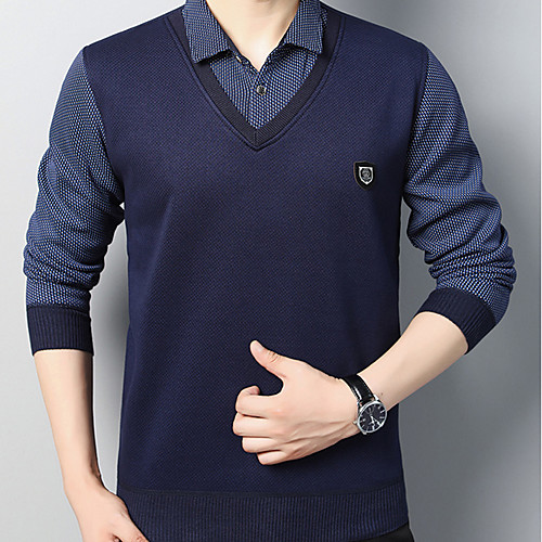 Men's Stylish Vintage Style Knitted Polka Dot Pullover Sweater Long Sleeve Sweater Cardigans V Neck Fall Winter Blue Purple
Men's Stylish Vintage Style Knitted Polka Dot Pullover Sweater Long Sleeve Sweater Cardigans V Neck Fall Winter Blue Purple