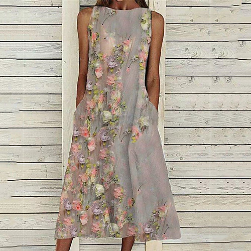 Women's A Line Dress Midi Dress Blushing Pink Sleeveless Floral Print Summer Boat Neck Hot Casual Holiday 2021 S M L XL XXL 3XL
Women's A Line Dress Midi Dress Blushing Pink Sleeveless Floral Print Summer Boat Neck Hot Casual Holiday 2021 S M L XL XXL 3XL