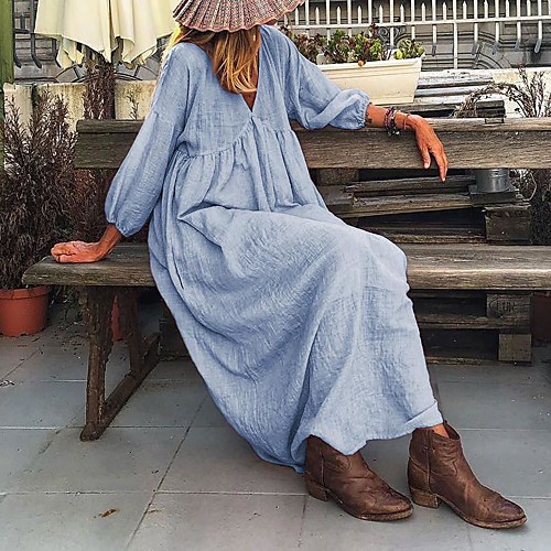 Women's Loose Maxi long Dress Light Blue Blue Blushing Pink Short Sleeve Solid Color Spring Summer Casual 2021 S M L XL
Women's Loose Maxi long Dress Light Blue Blue Blushing Pink Short Sleeve Solid Color Spring Summer Casual 2021 S M L XL