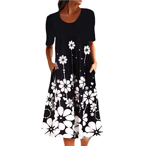 Women's T Shirt Dress Tee Dress Midi Dress Floral Blue Purple Black Short Sleeve Multi Color Spring Summer Round Neck Casual 2021 S M L XL 2XL 3XL
Women's T Shirt Dress Tee Dress Midi Dress Floral Blue Purple Black Short Sleeve Multi Color Spring Summer Round Neck Casual 2021 S M L XL 2XL 3XL