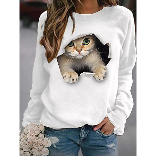 Women's Sweatshirt Pullover Cat 3D Animal 3D Print Daily Sports 3D Print Active Streetwear Hoodies Sweatshirts Yellow Blushing Pink Wine
Women's Sweatshirt Pullover Cat 3D Animal 3D Print Daily Sports 3D Print Active Streetwear Hoodies Sweatshirts Yellow Blushing Pink Wine