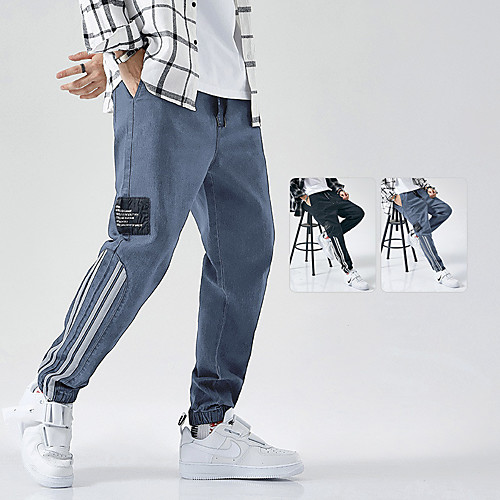 Men's Sporty Casual Breathable Soft Daily Sports Pants Jeans Pants Solid Color Full Length Pocket Reflective Strip 1 2 3 4 5
Men's Sporty Casual Breathable Soft Daily Sports Pants Jeans Pants Solid Color Full Length Pocket Reflective Strip 1 2 3 4 5